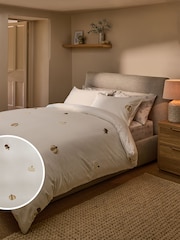 Natural Tufted Brushed Pumpkin Duvet Cover and Pillowcase Set - Image 1 of 6
