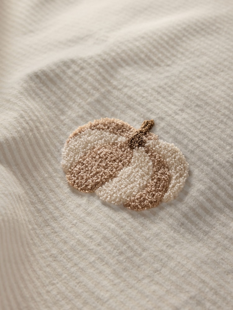 Natural Tufted Brushed Pumpkin Duvet Cover and Pillowcase Set - Image 6 of 6