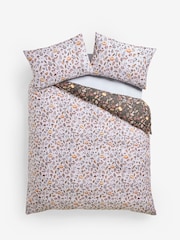 Natural Autumn Pumpkin Reversible Duvet Cover and Pillowcase Set - Image 9 of 9