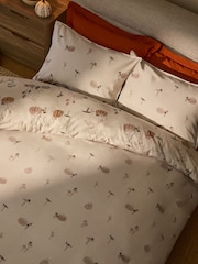 Natural Autumn Lino Brushed Duvet Cover and Pillowcase Set - Image 3 of 7