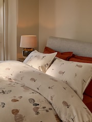 Natural Autumn Lino Brushed Duvet Cover and Pillowcase Set - Image 4 of 7