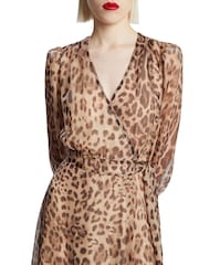 Bardot Brown Leopard Print Lucianna Maxi Wrap Dress - Image 5 of 5