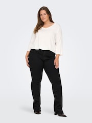 ONLY Curve Black High Waist Sally Flared Regular Leg Jeans - Image 1 of 6