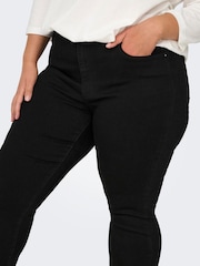 ONLY Curve Black High Waist Sally Flared Regular Leg Jeans - Image 3 of 6