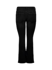 ONLY Curve Black High Waist Sally Flared Regular Leg Jeans - Image 5 of 6