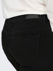 ONLY Curve Black High Waist Sally Flared Regular Leg Jeans - Image 6 of 6