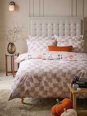 Natural Halloween Ghost Duvet Cover and Pillowcase Set - Image 2 of 6