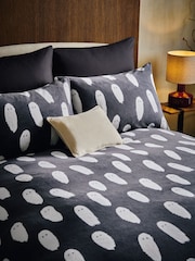 Grey Halloween Ghost Fleece Duvet Cover and Pillowcase Set - Image 2 of 4