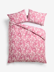 2 Pack Red Berry/Natural Floral Reversible Duvet Cover and Pillowcase Set - Image 2 of 9