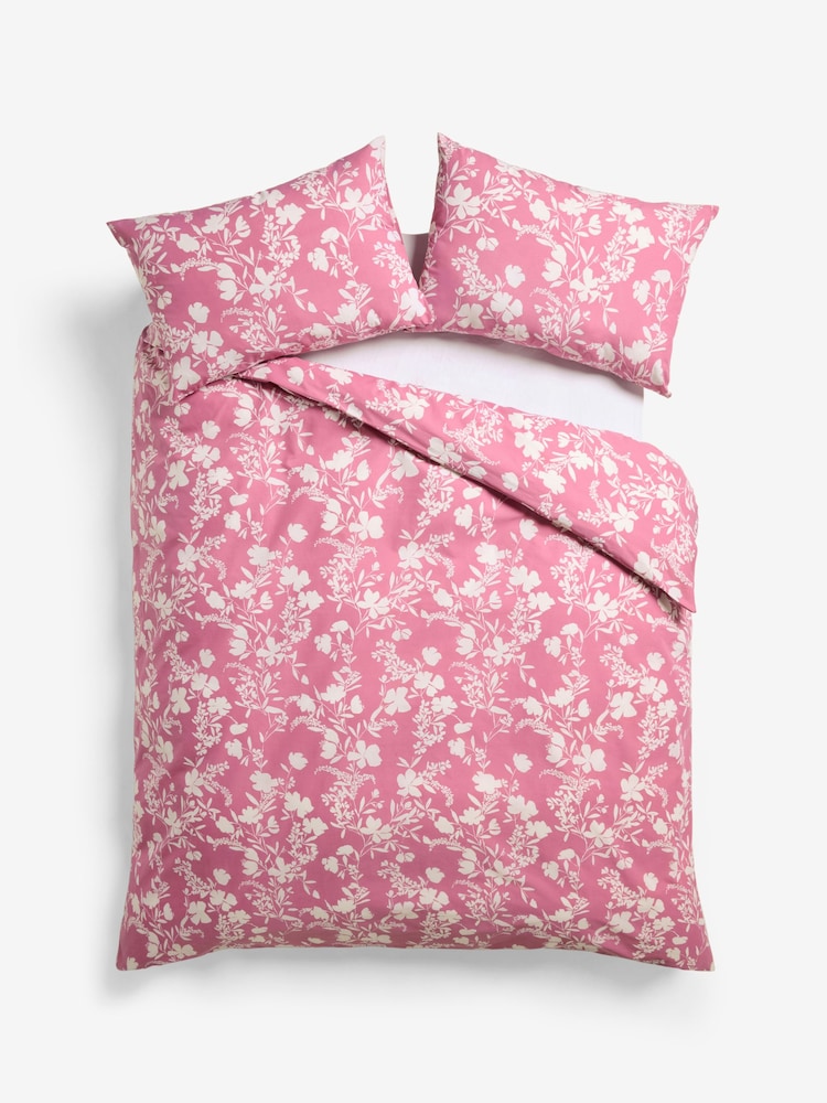2 Pack Red Berry/Natural Floral Reversible Duvet Cover and Pillowcase Set - Image 2 of 9