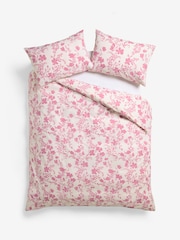 2 Pack Red Berry/Natural Floral Reversible Duvet Cover and Pillowcase Set - Image 3 of 9