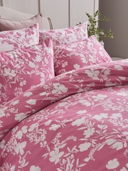 2 Pack Red Berry/Natural Floral Reversible Duvet Cover and Pillowcase Set - Image 8 of 9