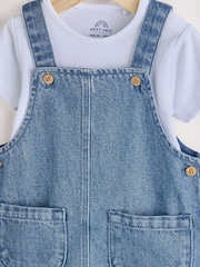 Blue Baby Denim Dungaree and Bodysuit Set (0mths-2yrs) - Image 4 of 7