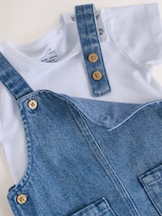 Blue Baby Denim Dungaree and Bodysuit Set (0mths-2yrs) - Image 5 of 7