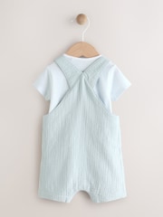 Blue Woven Dungaree and Bodysuit Baby Set (0mths-2yrs) - Image 6 of 9