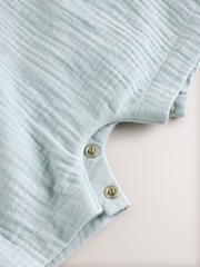 Blue Woven Dungaree and Bodysuit Baby Set (0mths-2yrs) - Image 9 of 9