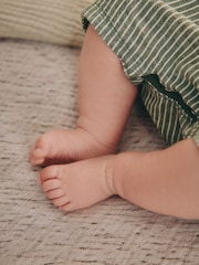 Green Stripe Baby Woven Dungaree and Bodysuit Set (0mths-2yrs) - Image 4 of 13