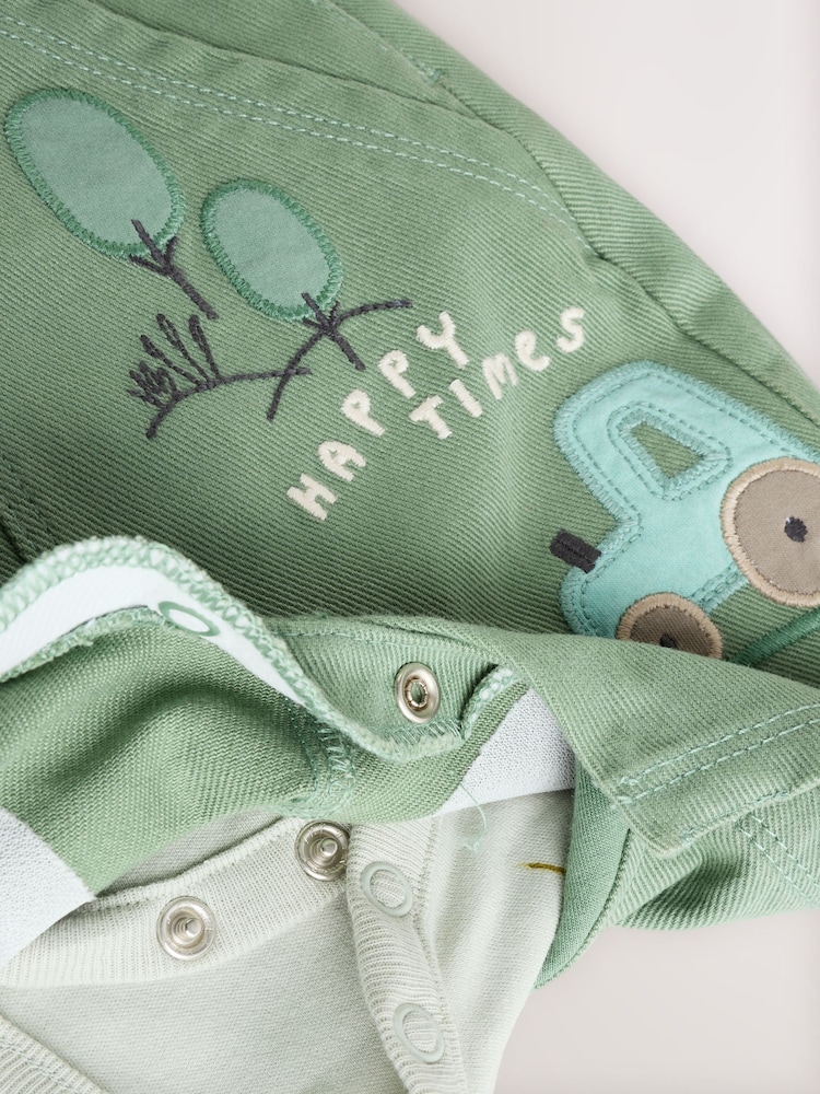 Green Farm Baby Dungarees and Bodysuit Set (0mths-2yrs) - Image 9 of 9
