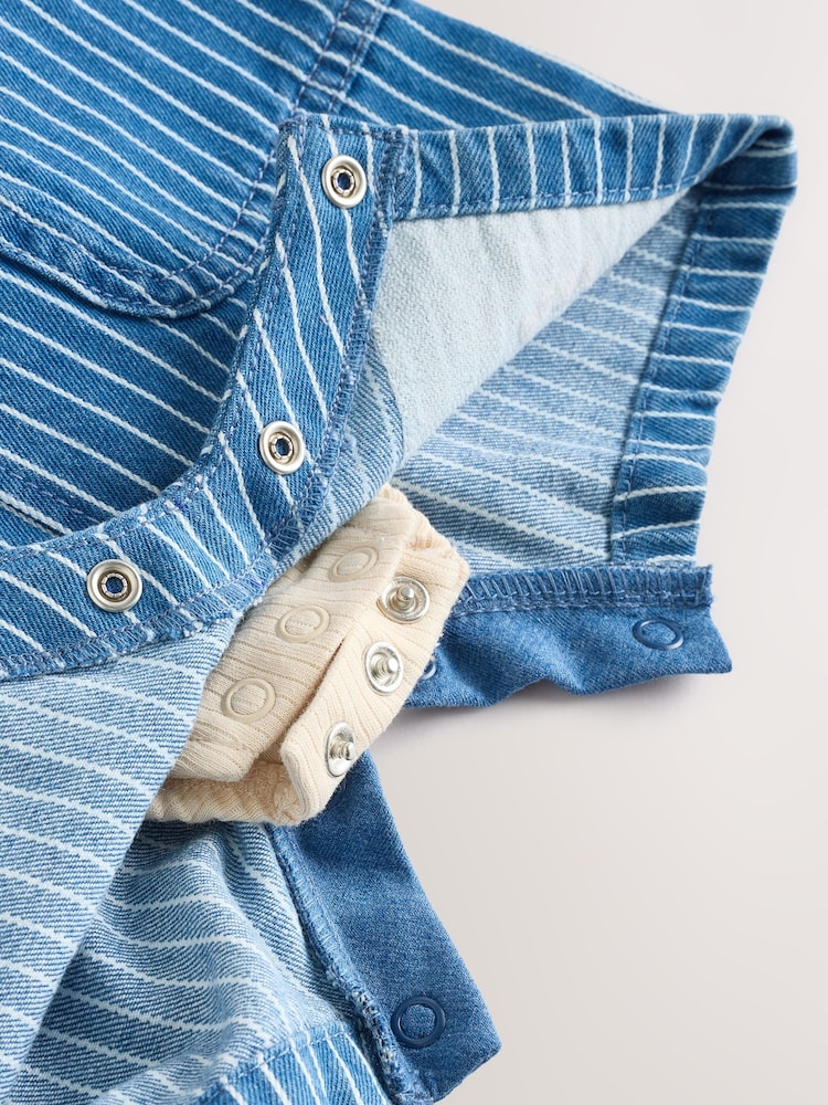 Denim Brights Baby Denim Dungaree and Bodysuit Set (0mths-2yrs) - Image 10 of 10