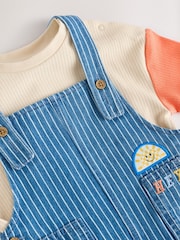 Denim Brights Baby Denim Dungaree and Bodysuit Set (0mths-2yrs) - Image 5 of 10