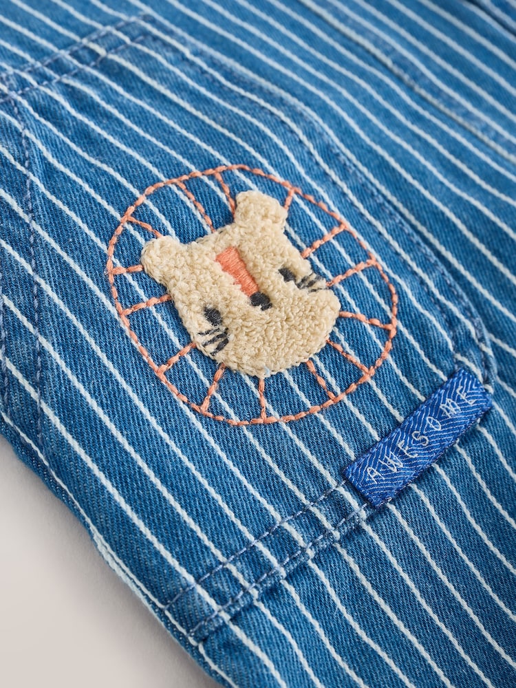 Denim Brights Baby Denim Dungaree and Bodysuit Set (0mths-2yrs) - Image 6 of 10