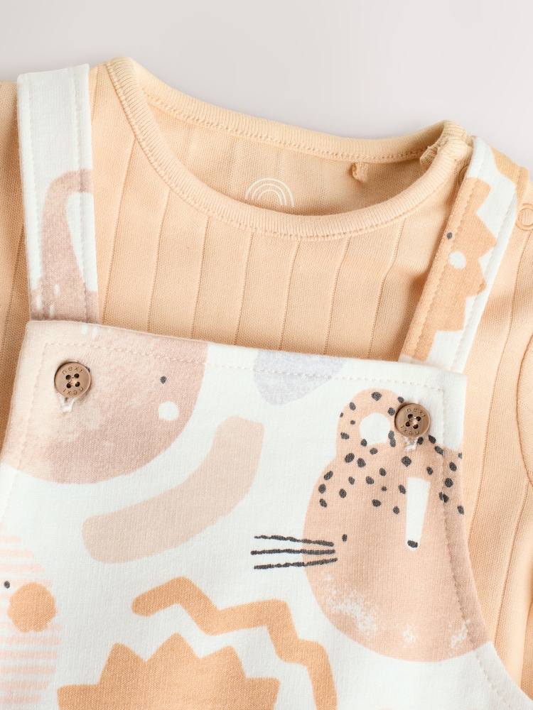 Mineral Character Jersey 100% Cotton Dungaree and Bodysuit Baby Set (0mths-2yrs) - Image 6 of 8
