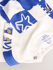 Tablero de ajedrez azul - Jersey 100% Cotton Dungaree and Bodysuit Baby Set (0mths-2yrs) - Imagen 5 de 8