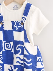 Tablero de ajedrez azul - Jersey 100% Cotton Dungaree and Bodysuit Baby Set (0mths-2yrs) - Imagen 6 de 8