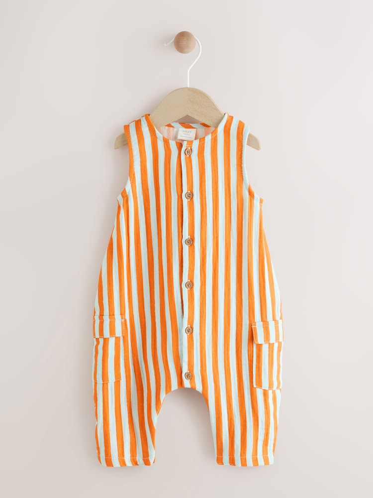 Bright Stripe Baby Woven Romper (0mths-2yrs) - Image 1 of 7