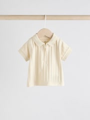Neutral Polo Top and Shorts Baby Set - Image 2 of 11