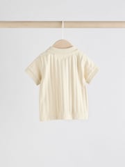 Neutral Polo Top and Shorts Baby Set - Image 5 of 11