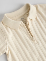 Neutral Polo Top and Shorts Baby Set - Image 9 of 11
