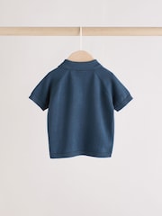 Navy Stripe Baby Knitted Top and Short Set (0mths-2yrs) - Image 5 of 11