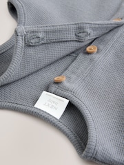 Charcoal Grey Baby Jersey 100% Cotton Romper - Image 4 of 6