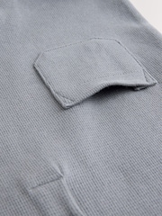 Charcoal Grey Baby Jersey 100% Cotton Romper - Image 6 of 6