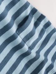 Blue Stripe Baby Sweat 100% Cotton Romper - Image 5 of 7