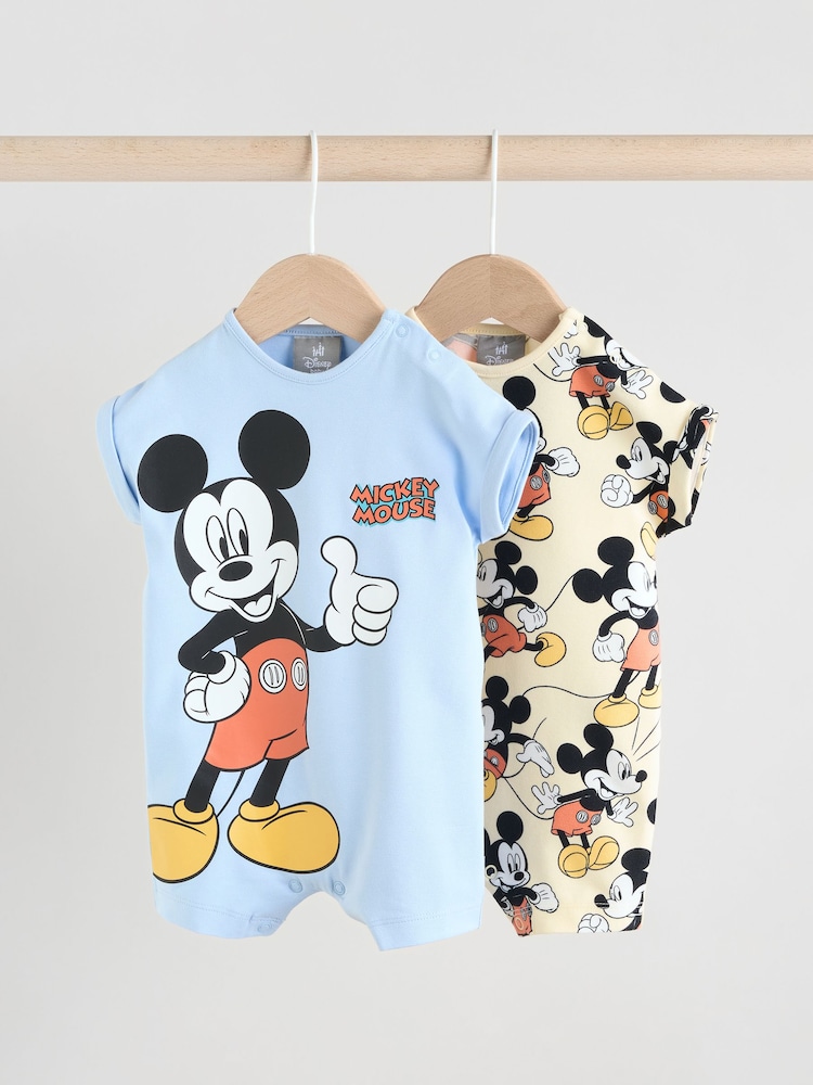 Blau - Mickey Mouse Baby Rompers 2 Pack - Bild 1 von 10