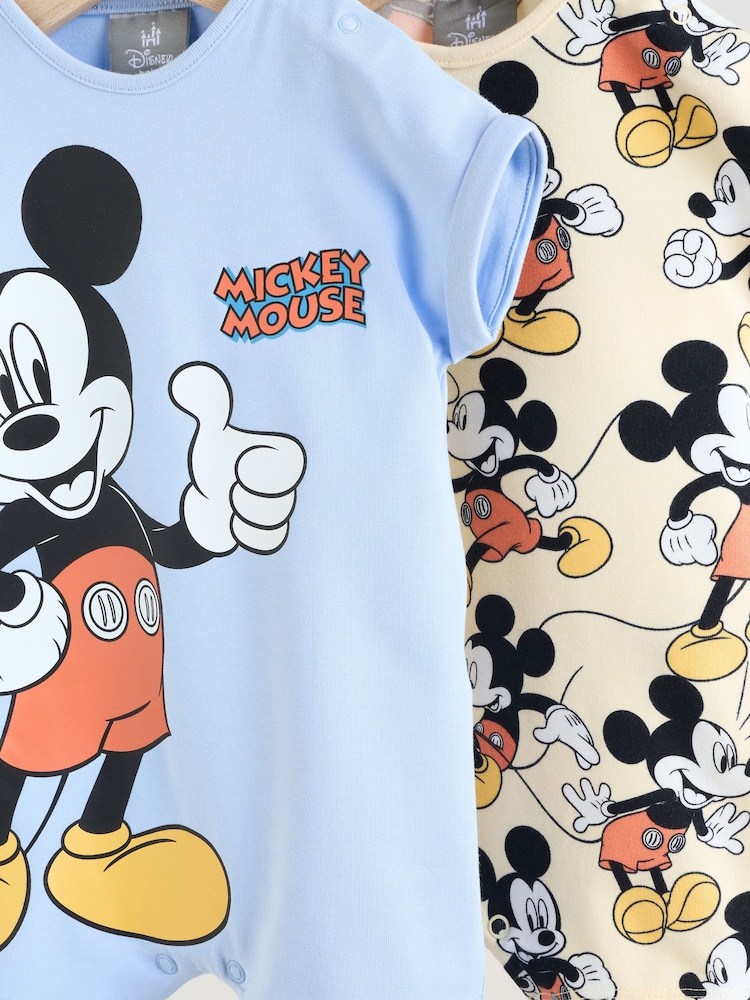Blue Mickey Mouse Baby Rompers 2 Pack - Image 3 of 10