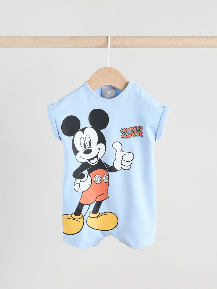 Blue Mickey Mouse Baby Rompers 2 Pack - Image 5 of 10