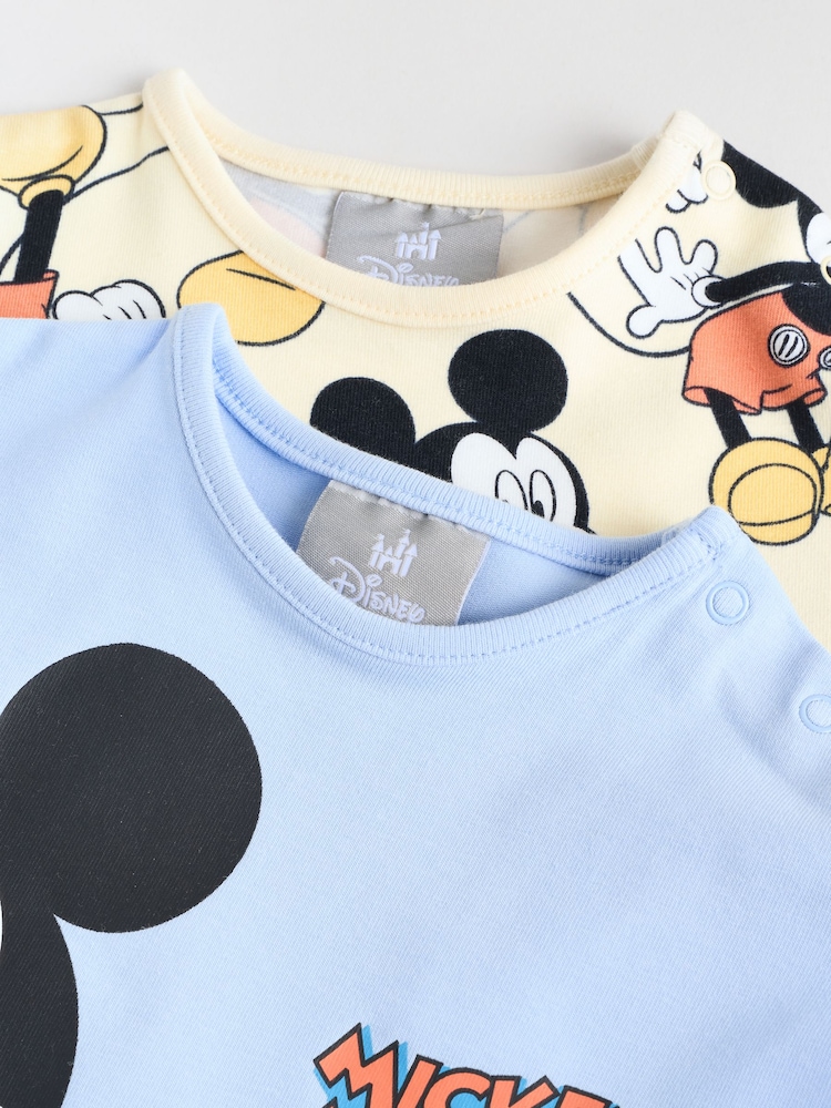 Blue Mickey Mouse Baby Rompers 2 Pack - Image 7 of 10