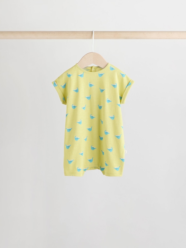 Multi 100% Cotton Baby Rompers 4 Pack - Image 6 of 13