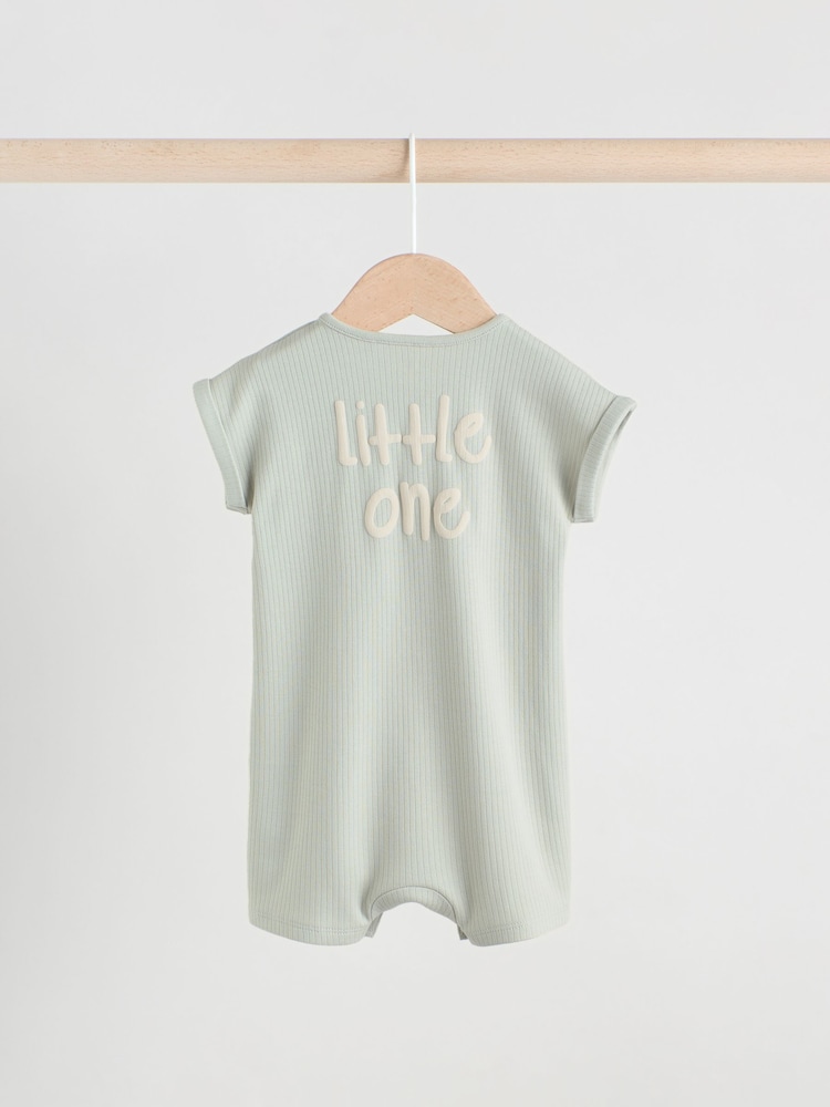 Blue/Grey Baby Rompers 3 Pack - Image 3 of 4