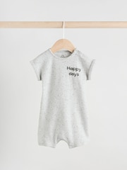 Blue/Grey Baby Rompers 3 Pack - Image 4 of 4