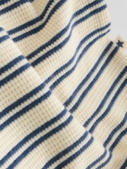 Blue/Cream Stripe Baby Top and Shorts Set - Image 11 of 11