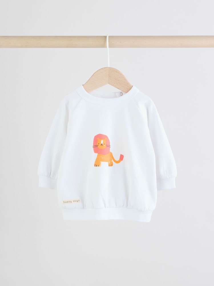 Black/White Baby Sweatshirt and Shorts Set - Image 3 of 9