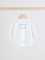 Negro/Blanco - Baby Sweatshirt and Shorts Set - Imagen 5 de 9