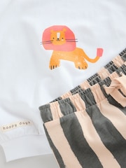 Negro/Blanco - Baby Sweatshirt and Shorts Set - Imagen 8 de 9