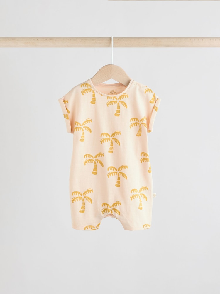 Multi Baby 100% Cotton Rompers 3 Pack - Image 4 of 12