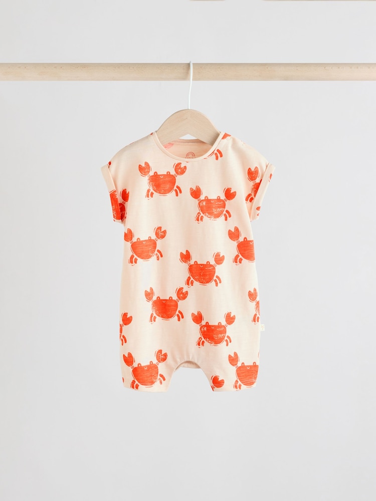 Multi Baby 100% Cotton Rompers 3 Pack - Image 5 of 12