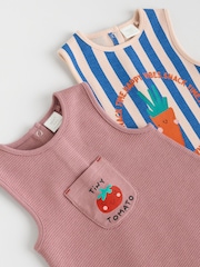 Multi Baby 100% Cotton Rompers 2 Pack - Image 7 of 10